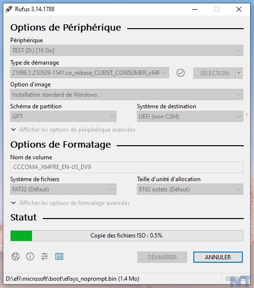 Comment télécharger et installer Windows 11 (non officielle) dès maintenant ? 59 rufus 3 resultat