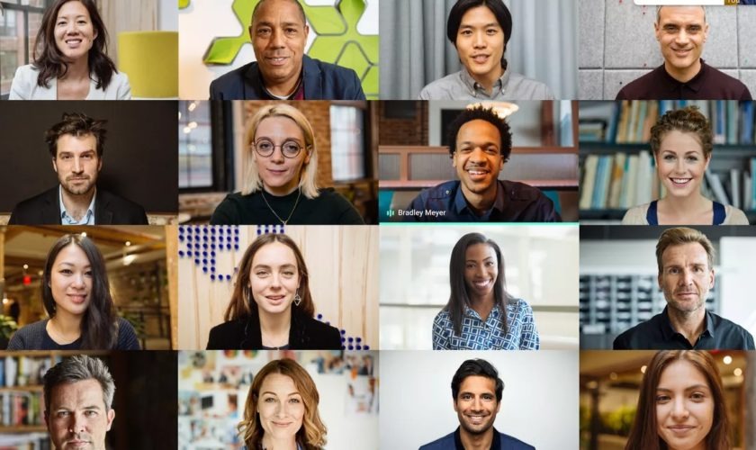 tiled layout 16 participants 840