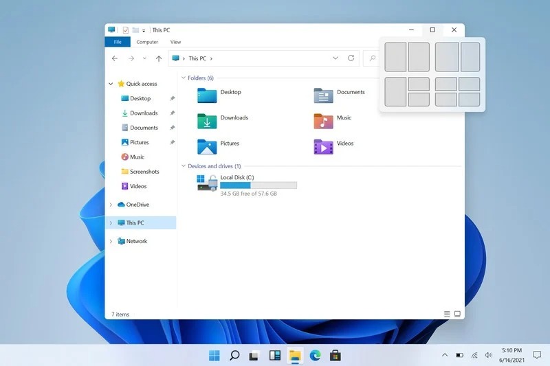 windows 11 snap menu screenshot