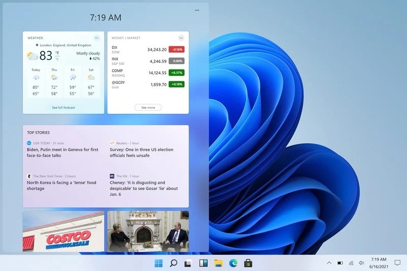 Windows 11 pourrait remettre aux goûts du jour les widgets de bureau 49 windows 11 widgets dashboard ui