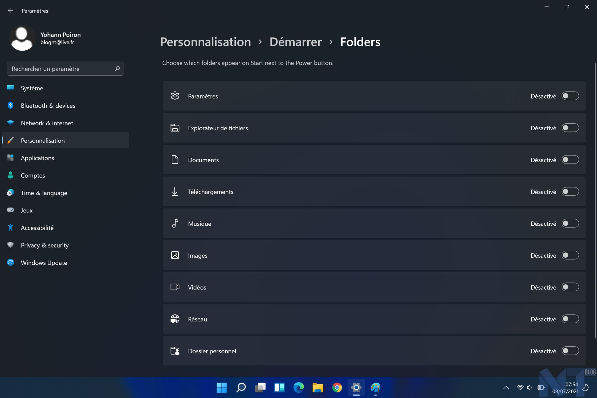 Comment personnaliser le menu Démarrer de Windows 11 ? 53 2021 07 09 4 resultat