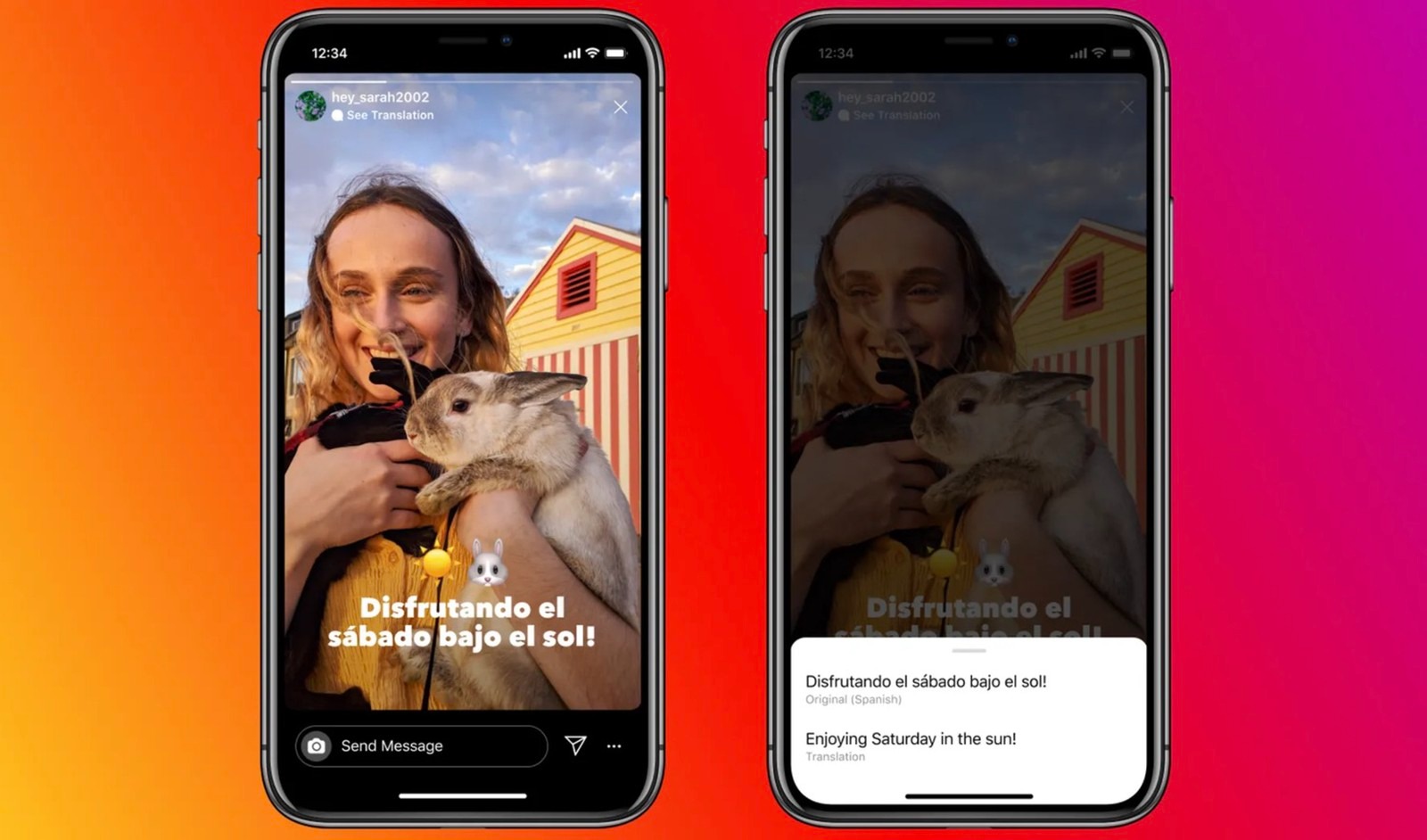 instagram stories translation