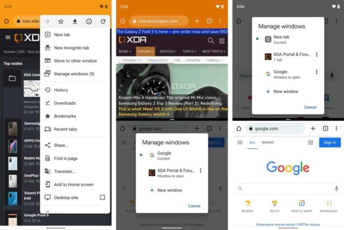Chrome sur Android 12 prendra en charge les fenêtres multiples