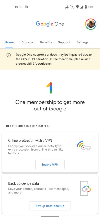 Google One VPN countries 1
