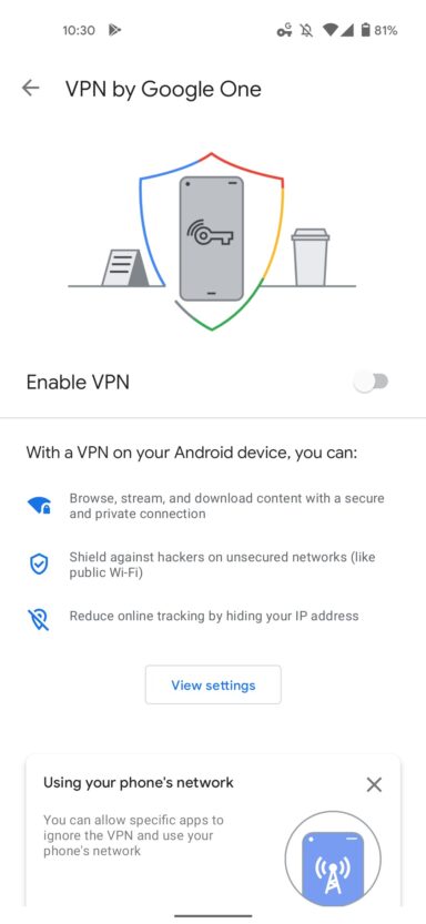 Google One VPN countries 2