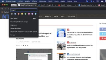 chrome save groupe onglets