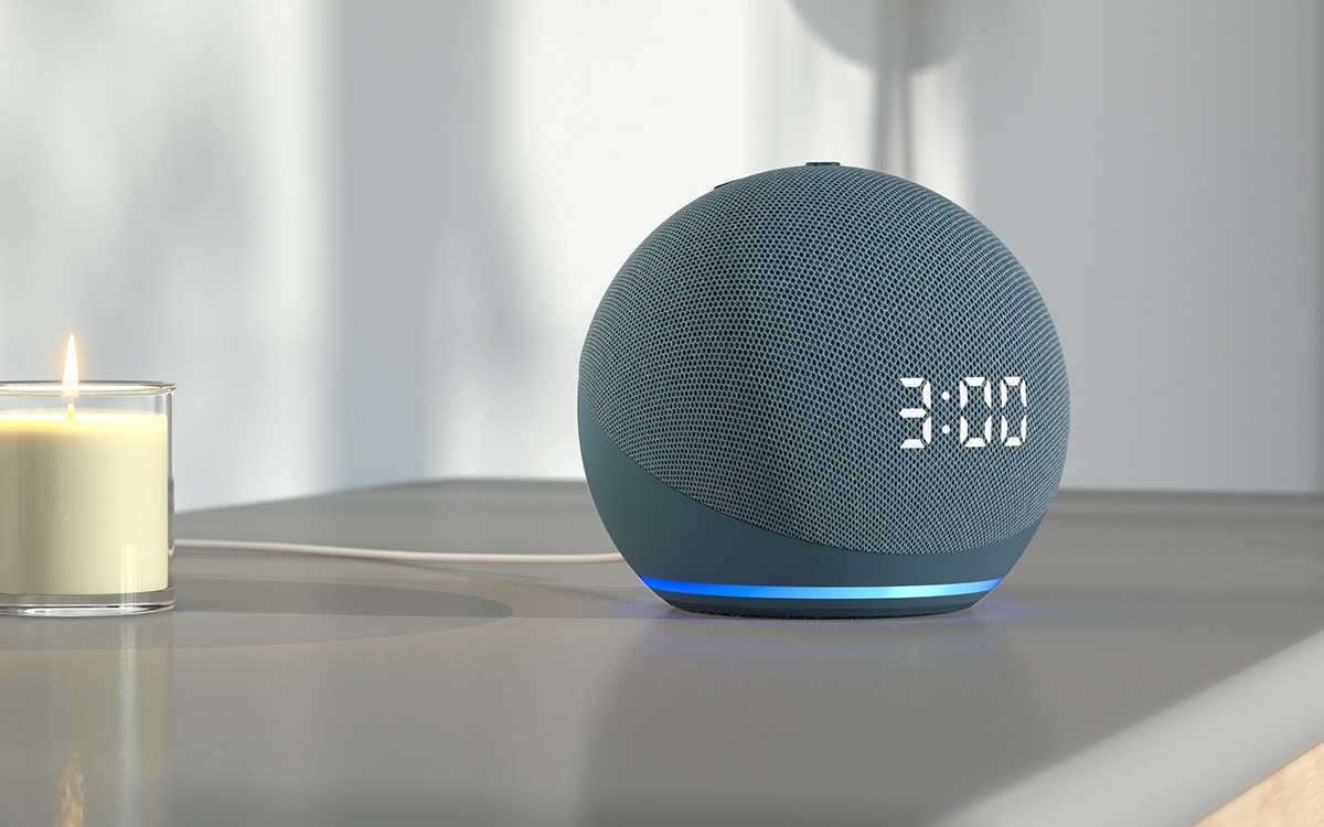 Amazon Echo Dot avec horloge 1