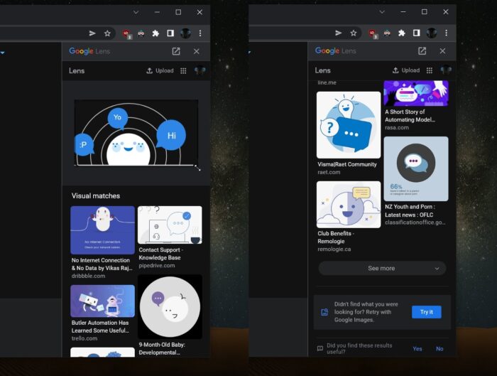Google Chrome ajoutera bientôt une fonction de recherche latérale analogue à celle de Edge