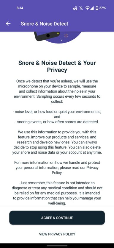 Fitbit Snore Noise Detect 3