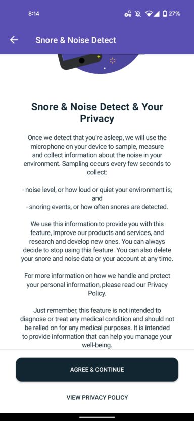 Fitbit Snore Noise Detect 3