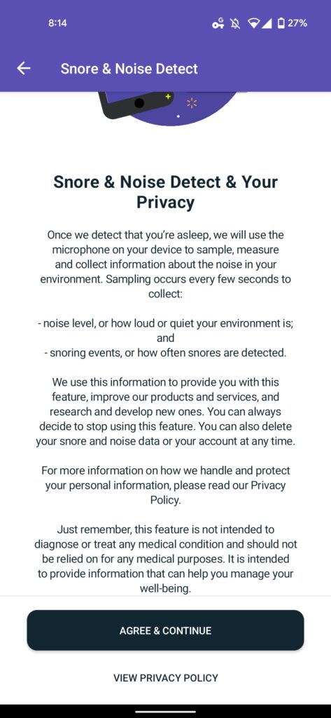 Fitbit Snore Noise Detect 3