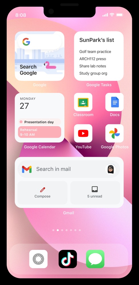 Google montre comment faire ressembler l'écran d'accueil d'un iPhone 13 à celui d'Android 51 Student view iPhone2.max 1000x10 1