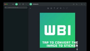 WA SEND IMAGE AS STICKER DESKTOP