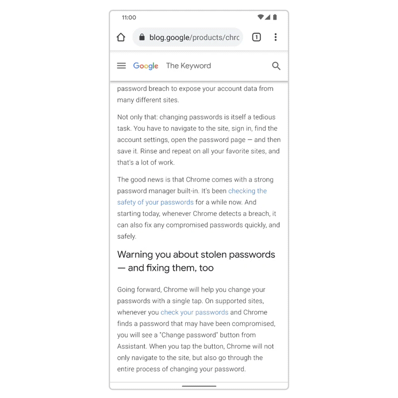 Chrome vous permet de poursuivre vos recherches sans appuyer sur le bouton « Précédent » 51 Webnotes Mobile