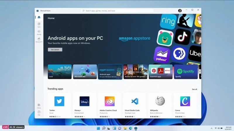 windows 11 android app store