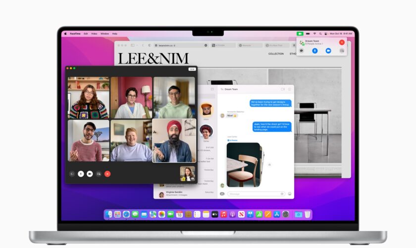 Apple a trouvé une solution pour l'encoche du MacBook Pro 2021, mais elle n'est pas jolie 91 Apple macOS Monterey Hero 102520 2