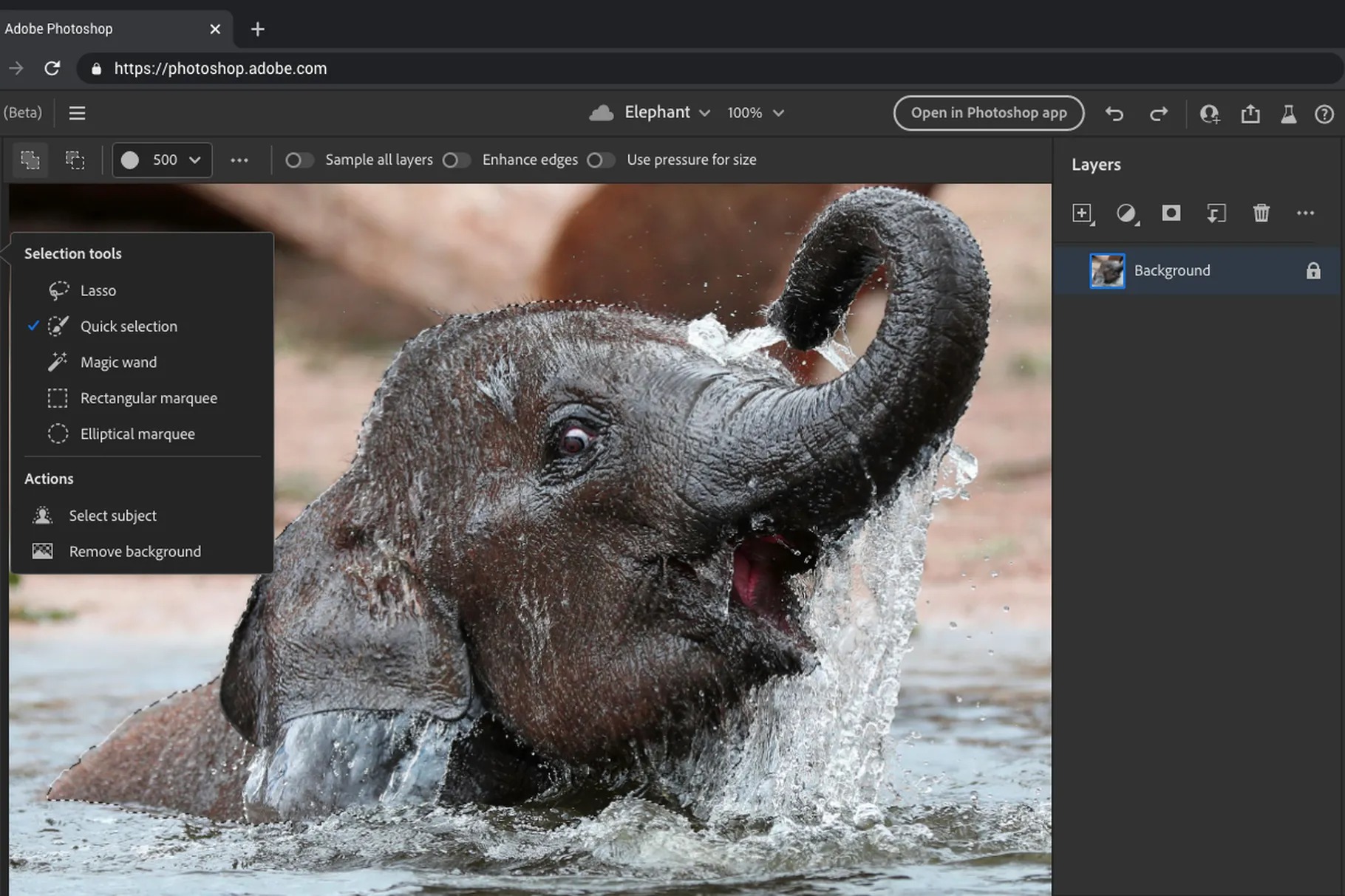 Adobe propose une version simplifiée de Photoshop et Illustrator sur le Web 49 Photoshop on the web Edititing.0