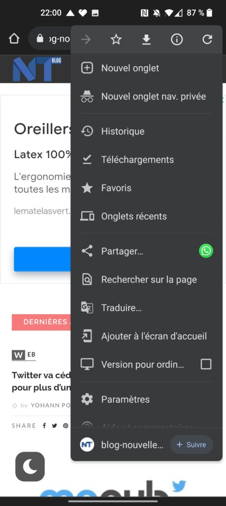 Chrome sur Android ajoute un bouton « Suivre » pour les flux RSS 44 Screenshot 20211010 220022