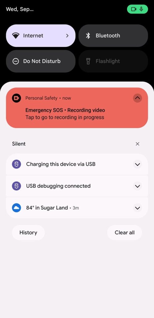Les smartphones Pixel peuvent automatiquement enregistrer une vidéo en cas d'urgence 57 Sending an Emergency SOS 3