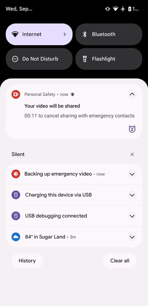 Les smartphones Pixel peuvent automatiquement enregistrer une vidéo en cas d'urgence 58 Sending an Emergency SOS 5