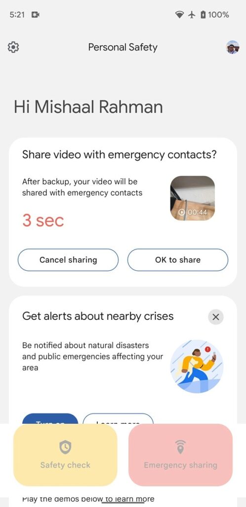 Les smartphones Pixel peuvent automatiquement enregistrer une vidéo en cas d'urgence 59 Sending an Emergency SOS 6