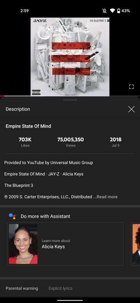 YouTube teste l'intégration de Google Assistant sur Android 52 YouTube Android Google Assistant