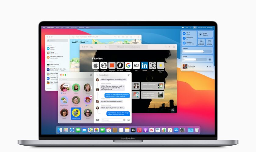 MacBook Pro M1X : fin de la Touch Bar, et un écran mini-LED à 120 Hz ? 89 apple macos bigsur availability