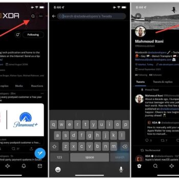 New Twitter search button added