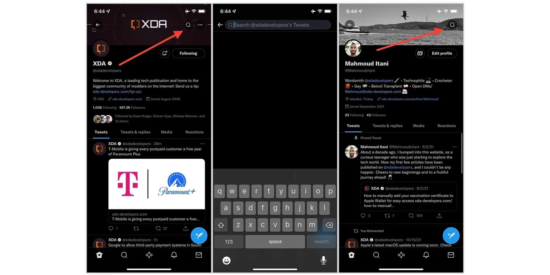 New Twitter search button added