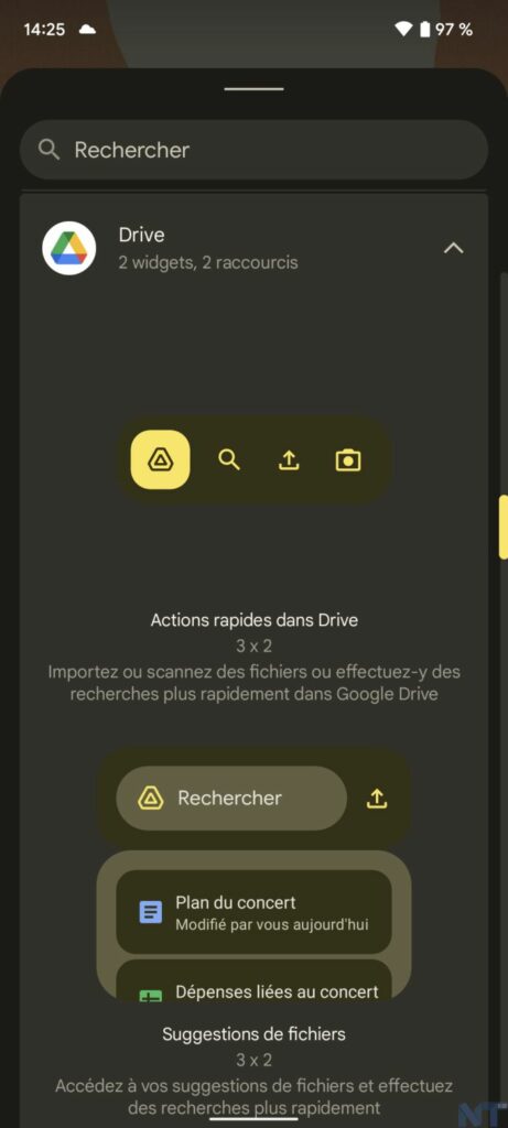 Le nouveau widget Material You Google Drive apparaît sur Android 12 51 Screenshot 20211105 142537 resultat