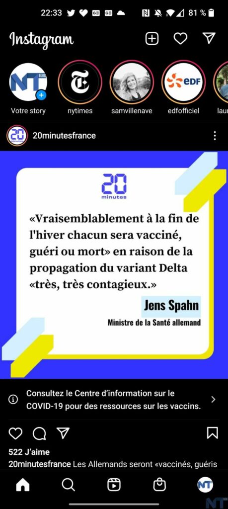 Comment utiliser plusieurs comptes sur Instagram ? 46 Screenshot 20211122 223350 resultat