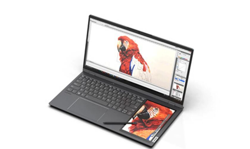 L'image du Lenovo Thinkbook Plus montre un 2e écran à côté du clavier 75 leaked lenovo thinkbook plus.0