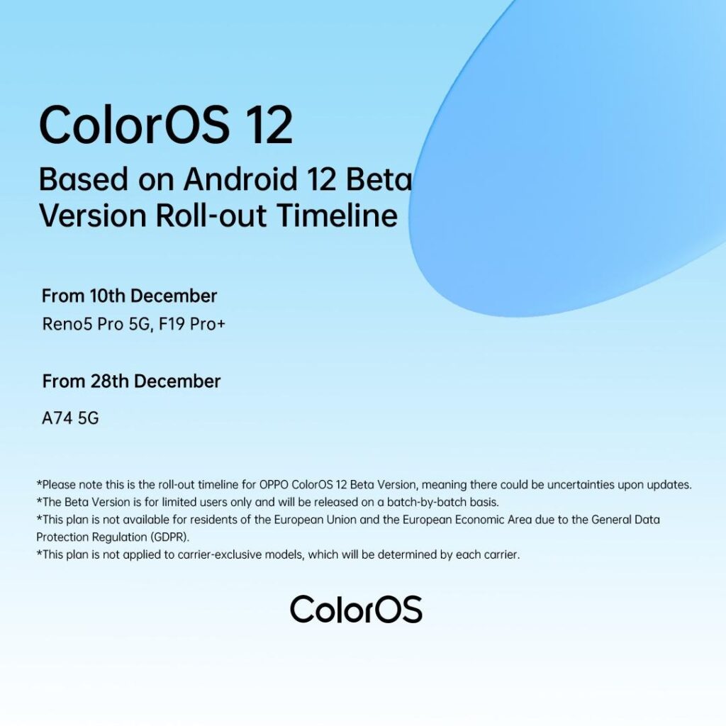 OPPO partage quand certains appareils recevront ColorOS 12 et le programme bêta 56 OPPO ColorOS 12 rollout timeline2