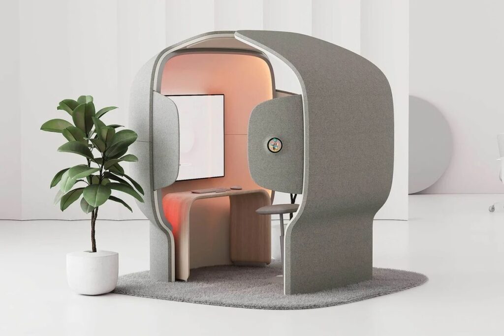 Avec le Flowspace Pod, Microsoft réimagine le bureau à cloisons pour le travail hybride 62 flowspace pod concept 2