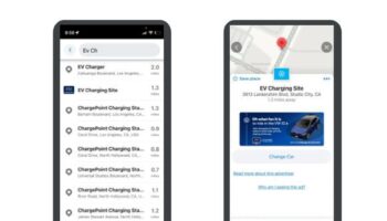 waze ev charging station search