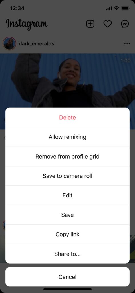 Instagram élargit considérablement ses options de remixage de vidéos 44 Allow remixing at any time from