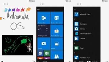 Andromeda OS screenshots Microso