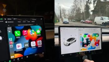 CarPlay in Tesla ss fin