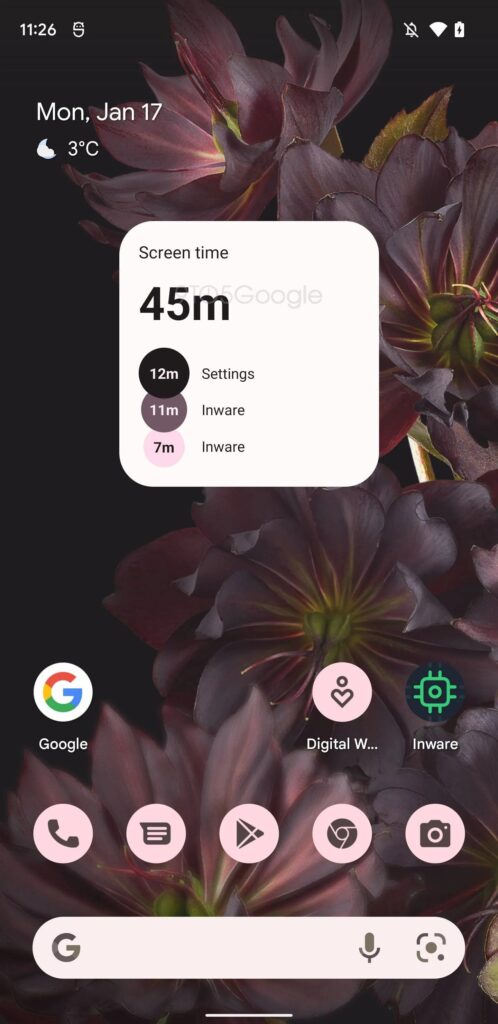 Google travaille sur un nouveau widget de Bien-être numérique pour votre écran d'accueil 54 Digital Wellbeing widget f