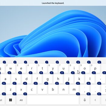 Touch Keyboard voice access
