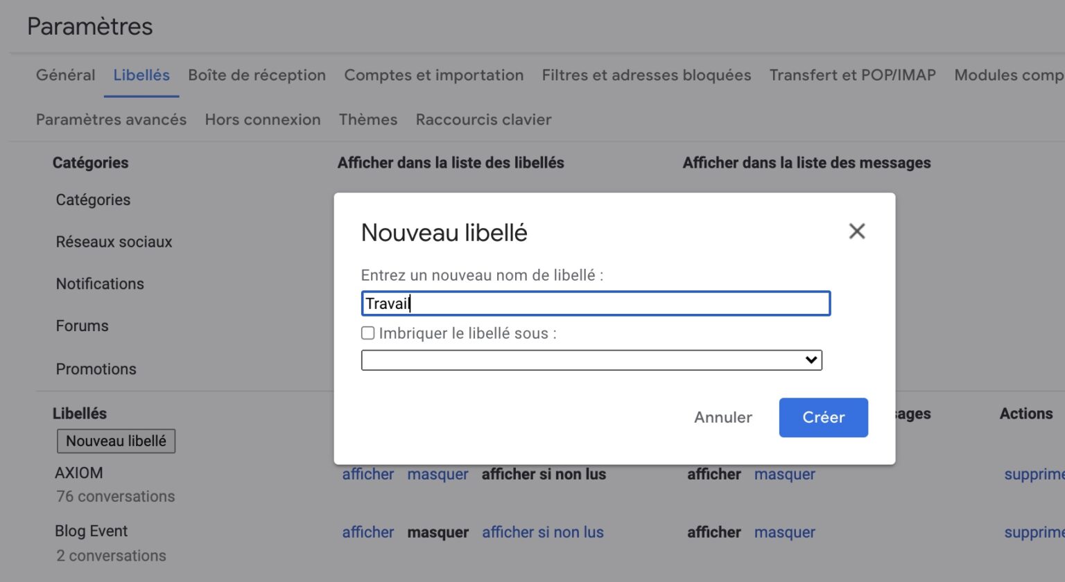 Comment créer des dossiers et des libellés dans Gmail pour organiser