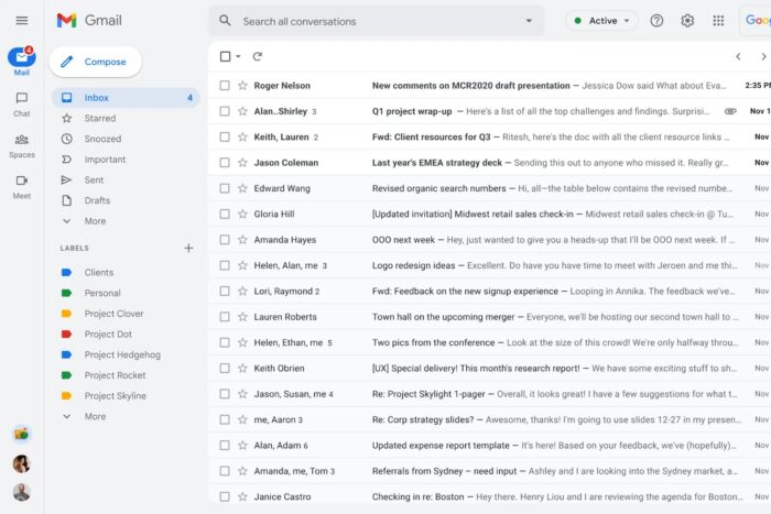 Google va proposer une nouvelle vue intégrée de Gmail pour le Web