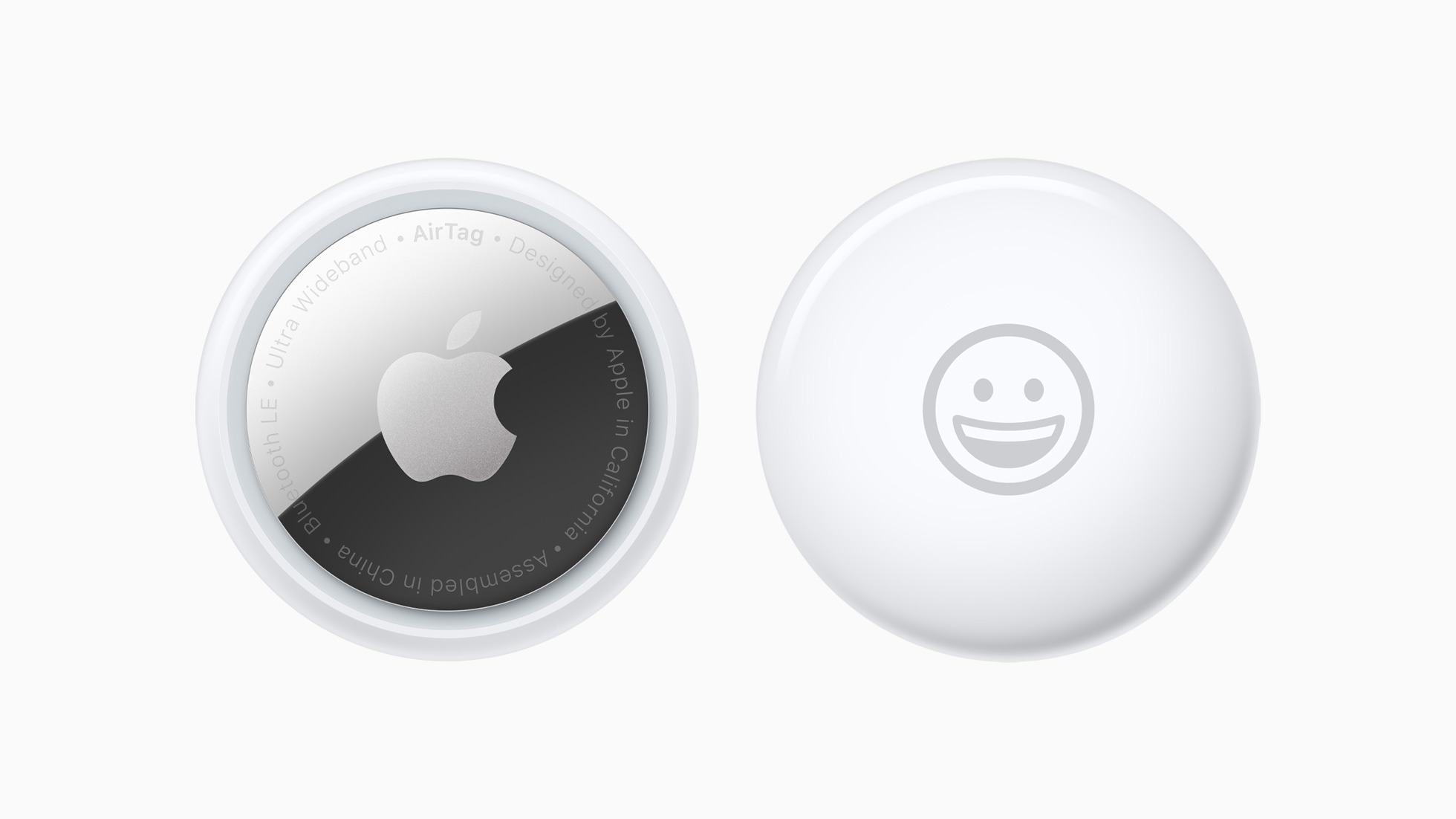 Apple airtag front and back emoj