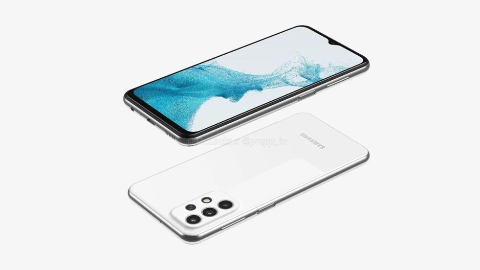 Galaxy A23 in white colorway 1