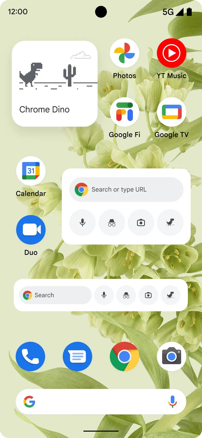 chrome android widgets