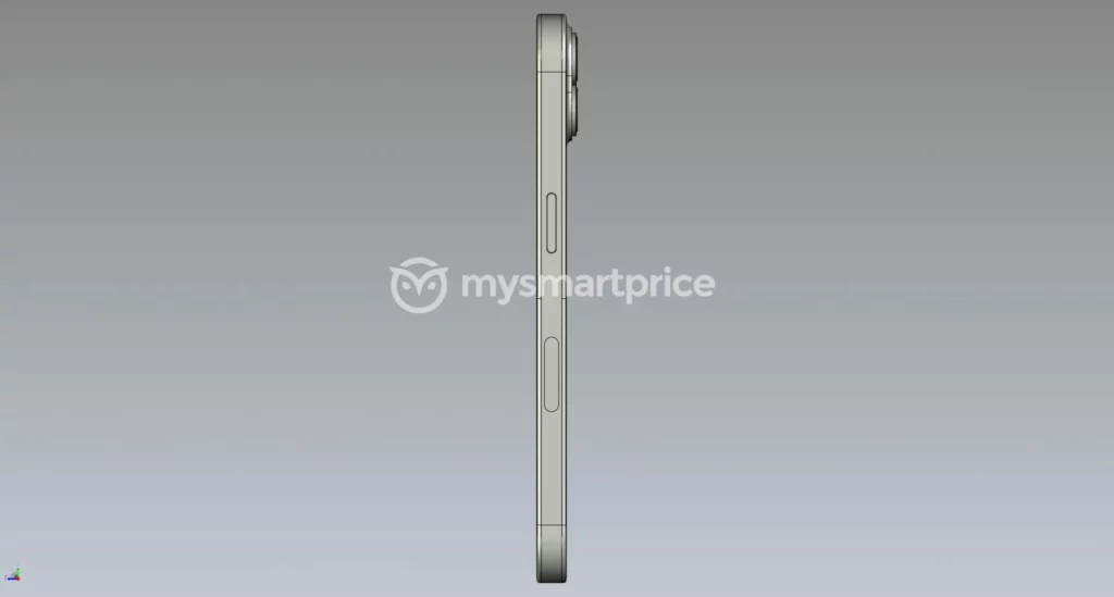 Des rendus présumés de l'iPhone 14 montrent un look inchangé avec une encoche 53 MSP iphone 14 right