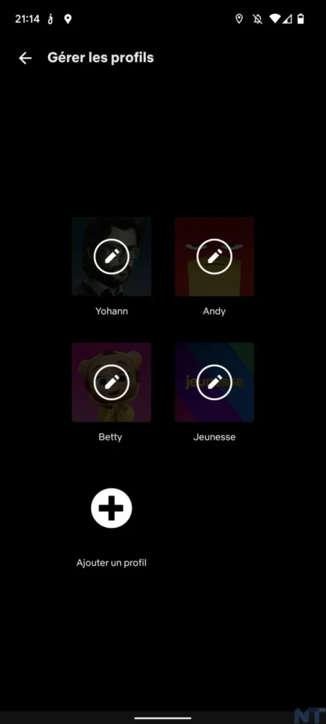 Vous pouvez désormais modifier facilement vos paramètres de profil sur Netflix pour Android 43 Screenshot 20220321 211457 resultat