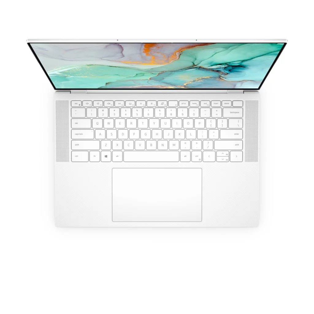 Dell équipe les XPS 15 et XPS 17 de puces Intel 12e génération 54 XPS 15 top down white