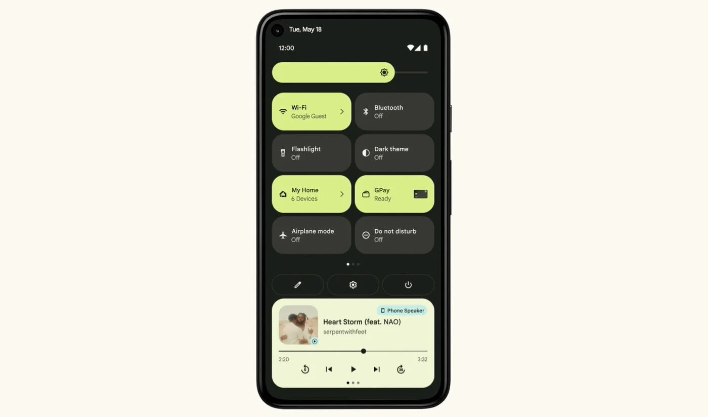android 12 quick settings