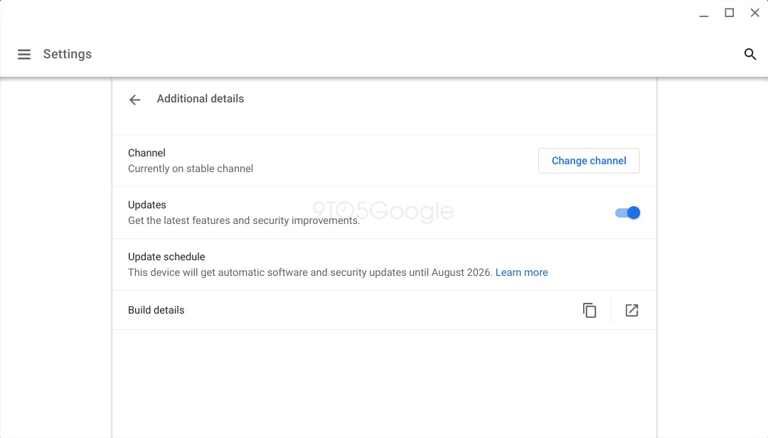 chrome os auto updates toggle